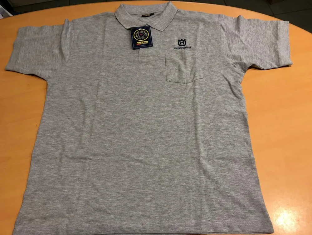 Destockage polo gris Husqvarna